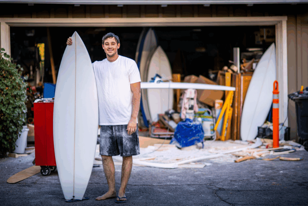 cleaning surfboards