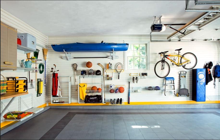 organized garage shelves