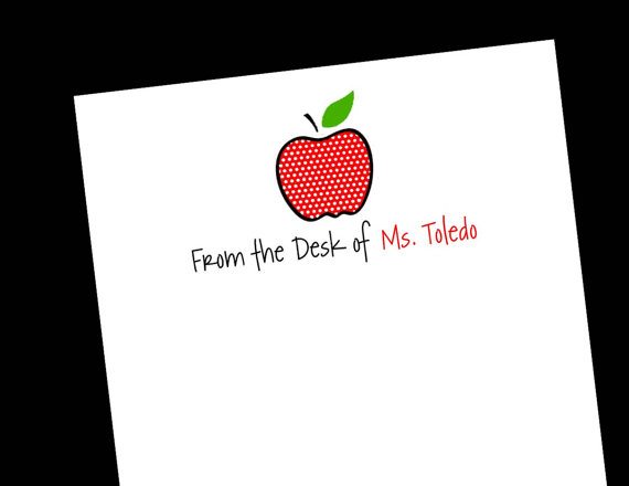 Personalized notepad for teachers