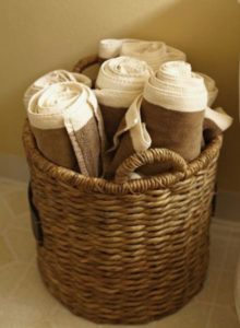 Basket with Towels for Organizing