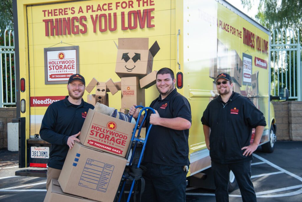 Newbury Park Storage moving truck and clean team members