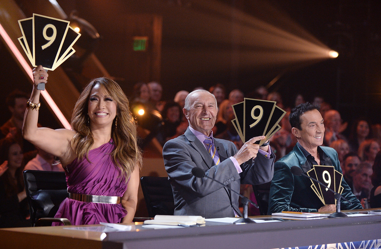 Judges, Carrie Ann Inaba, Len Goodman and Bruno Tonioli during 'Dancing with the Stars.' 