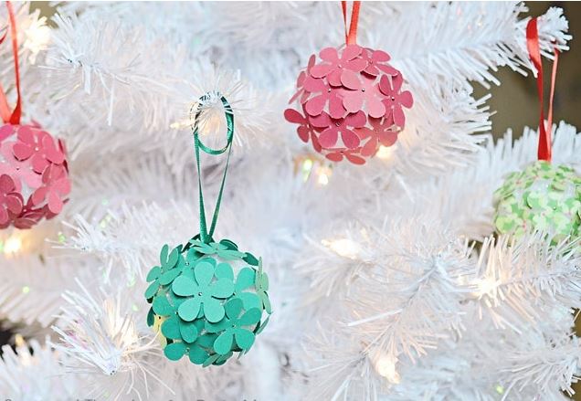 Paper flower ornaments