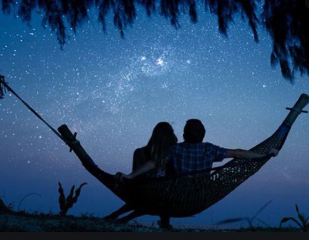 Couple stargazing