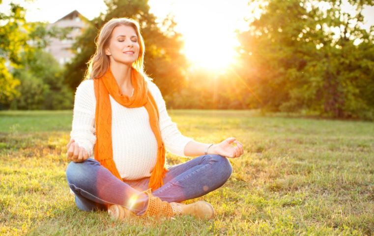 Woman enjoying sunny weather