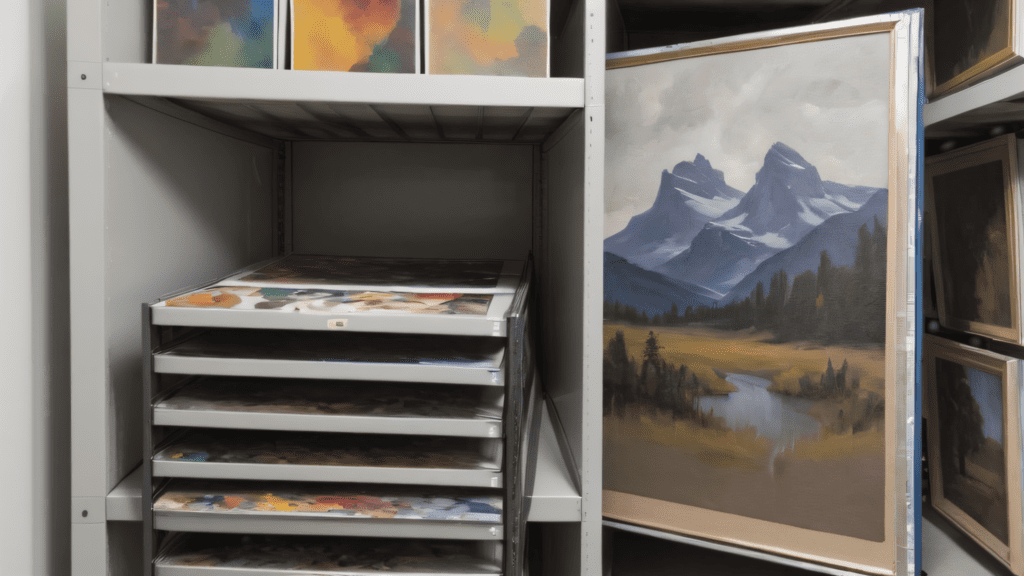 oil-paintings-stacked-in-storage