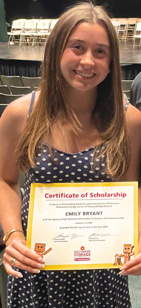 Emily Bryant scholarship winner.